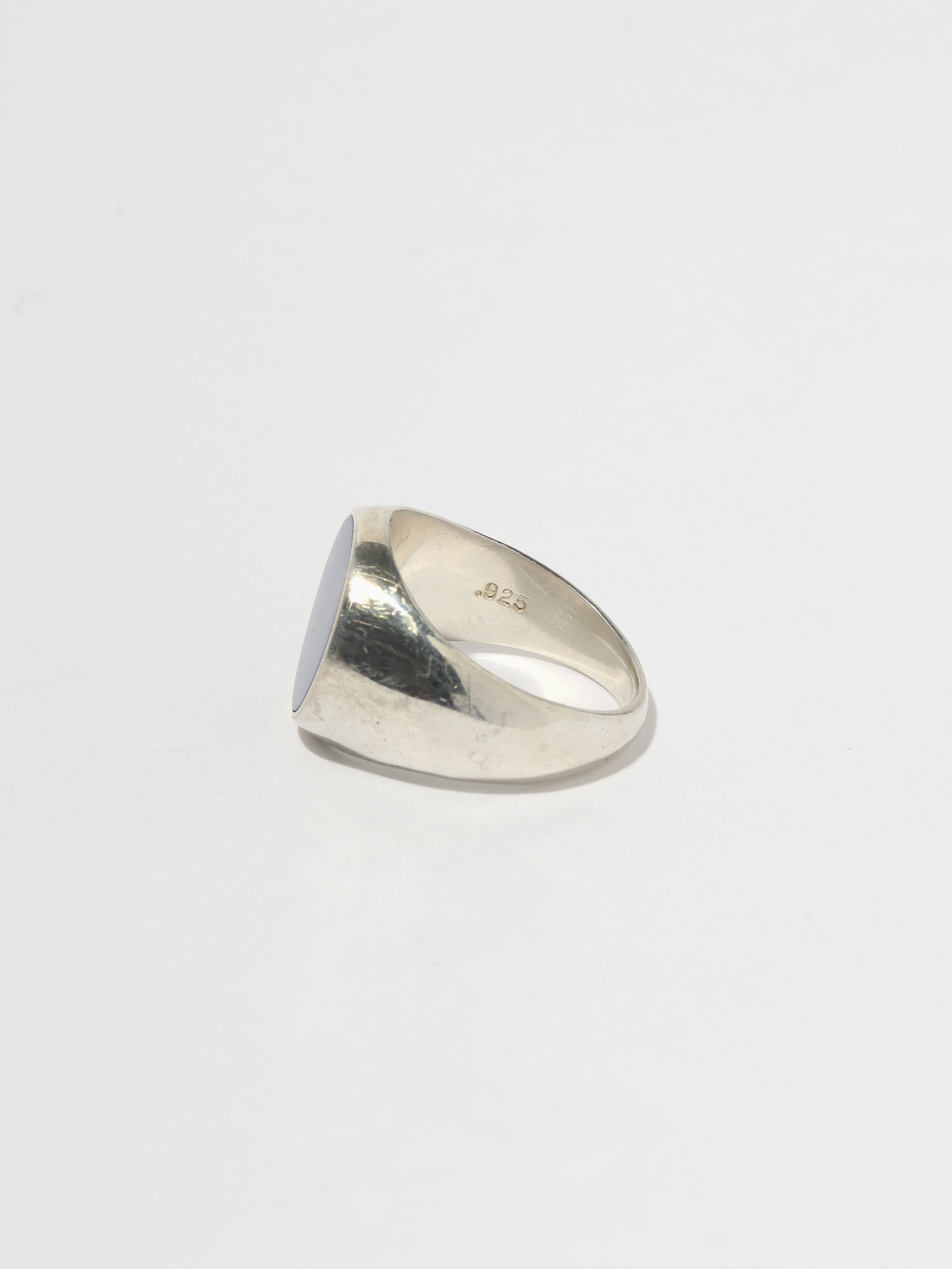 XL ENAMEL SIGNET RING