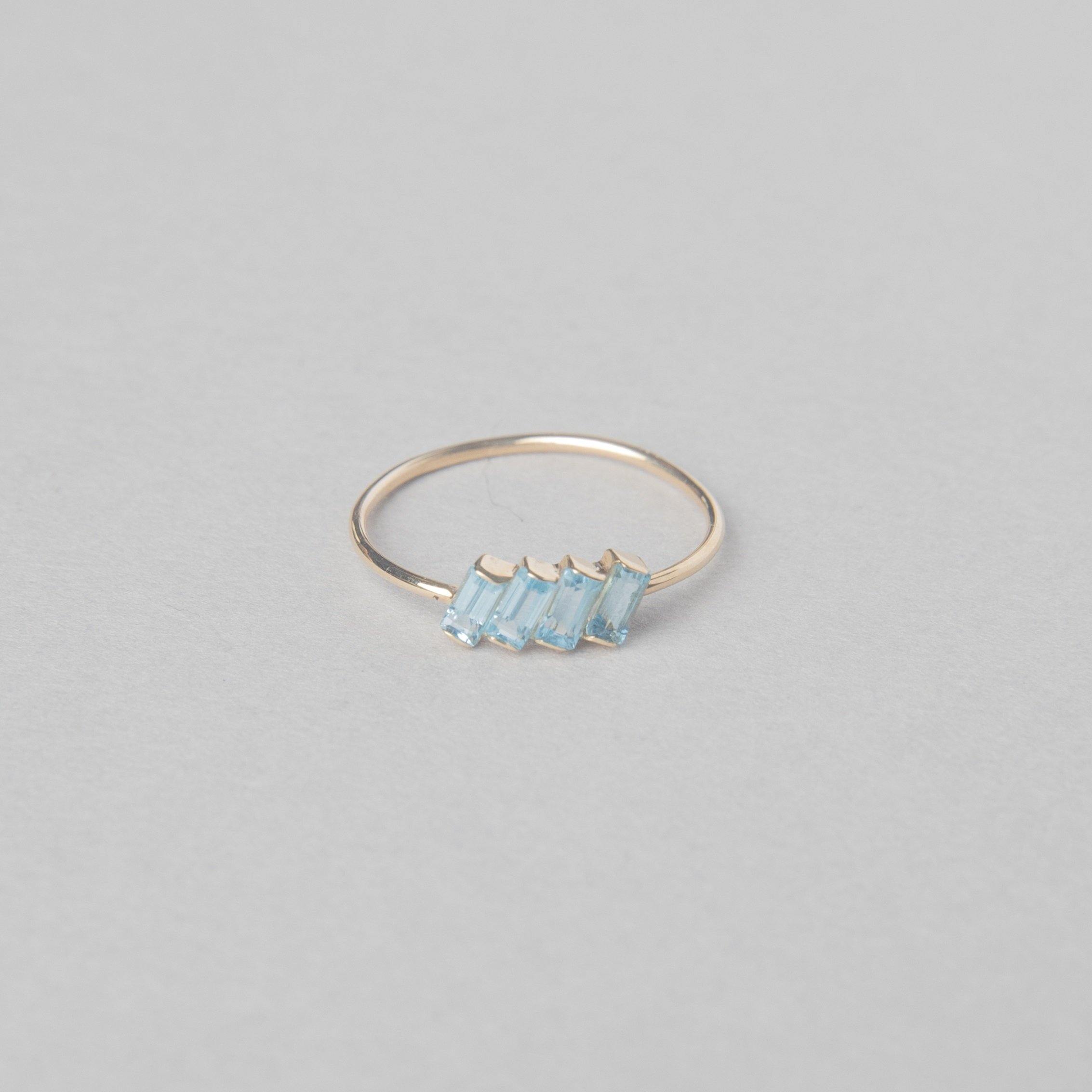 BLUE SAPPHIRE BAGUETTE RING - bobbie carr