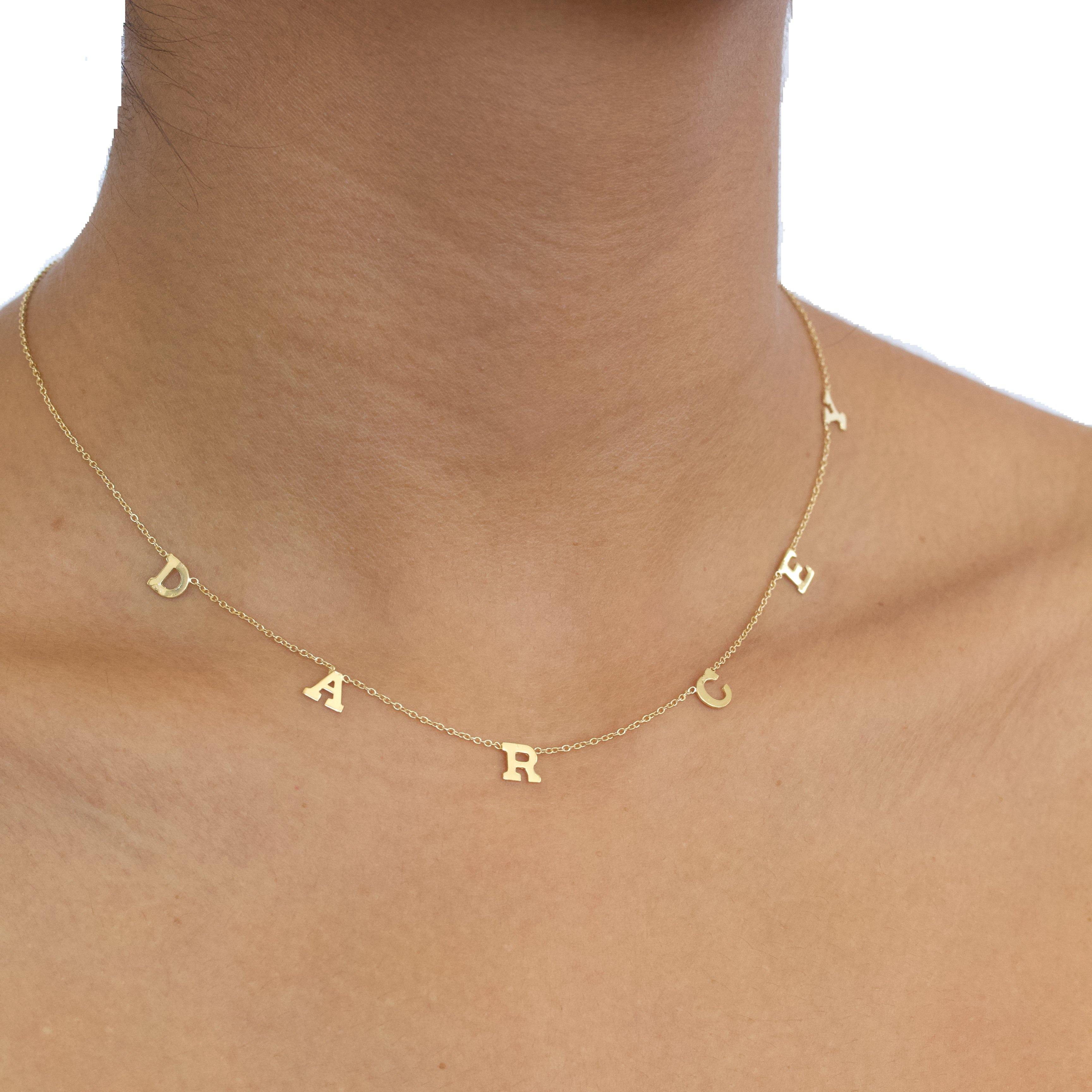PERSONALIZED SPACED LETTER NECKLACE - bobbie carr