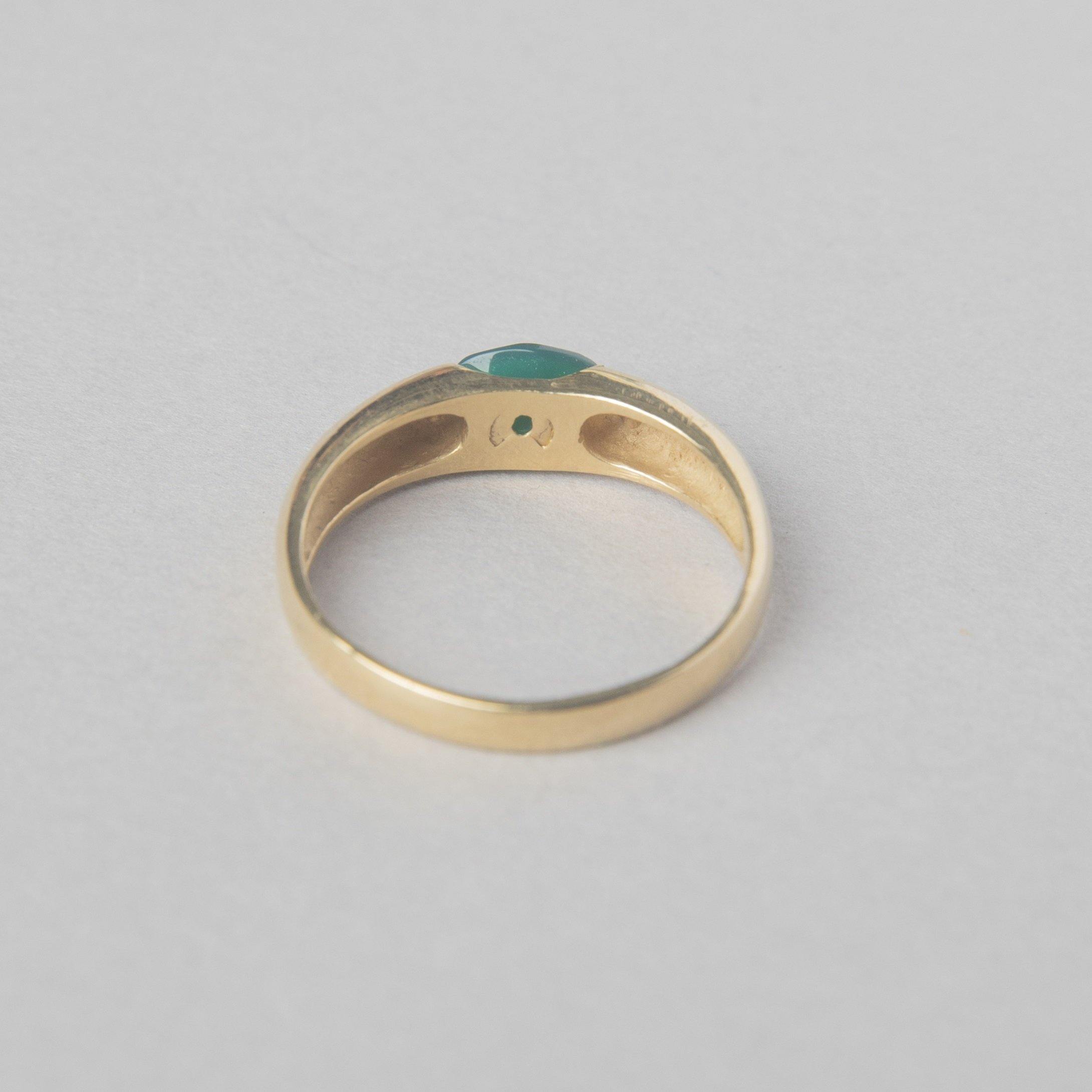 GREEN AGATE BRIGITTE RING - bobbie carr