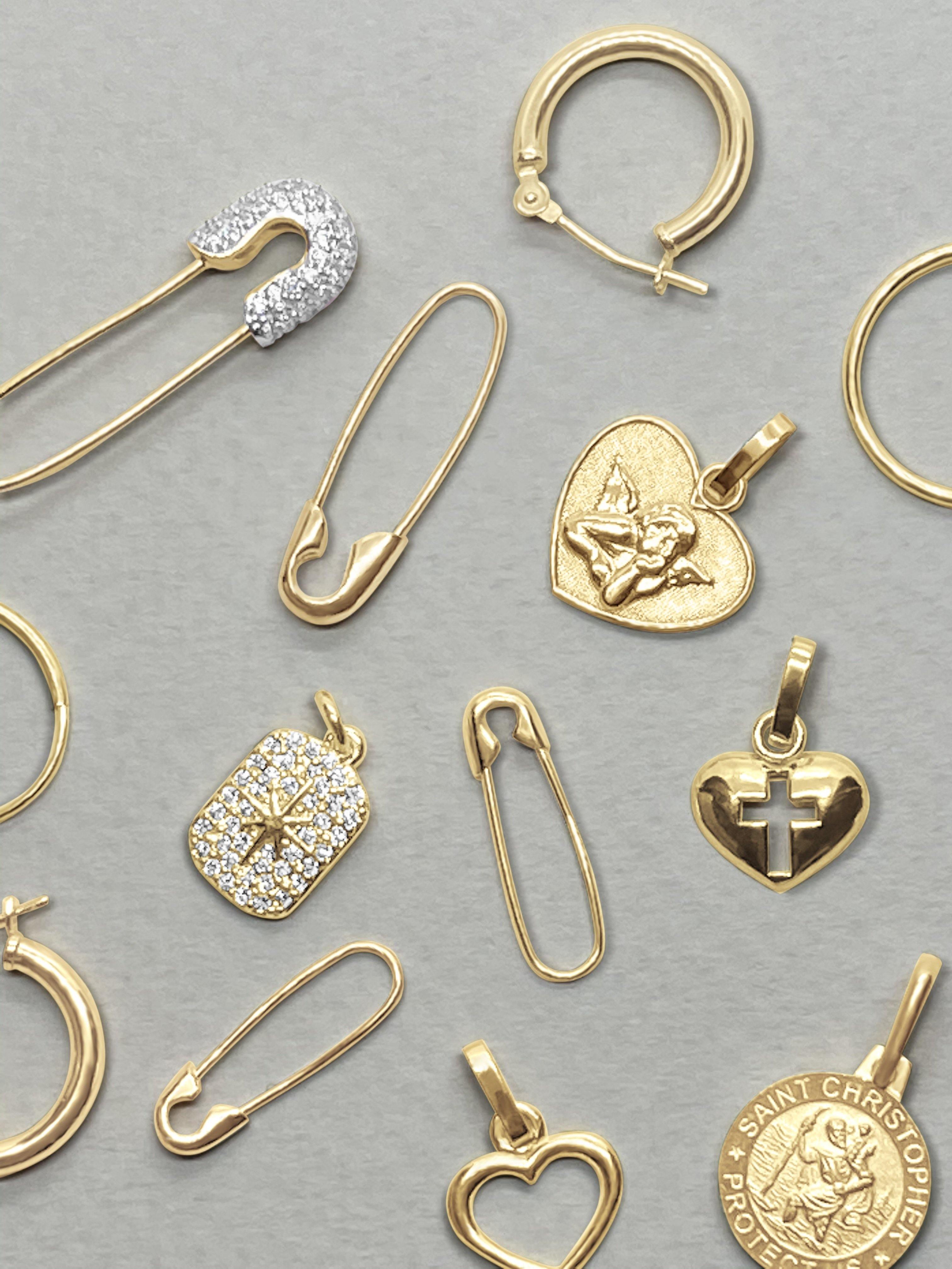 MINI SAFETY PIN EARRING - bobbie carr