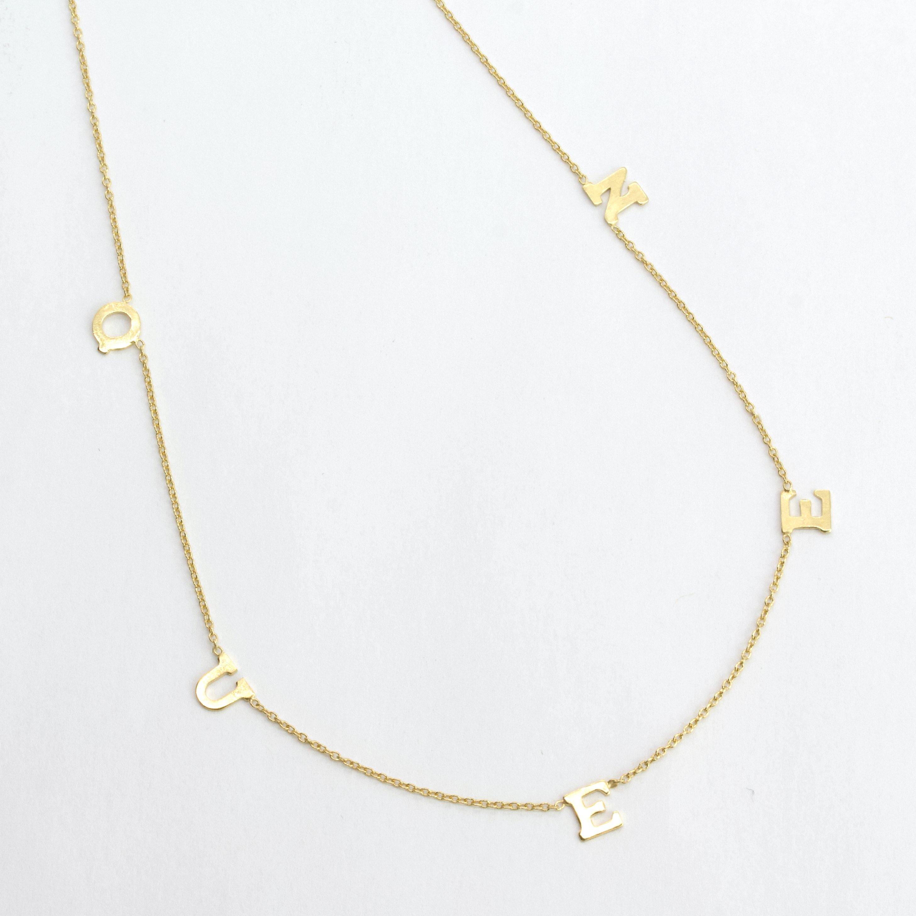 PERSONALIZED SPACED LETTER NECKLACE