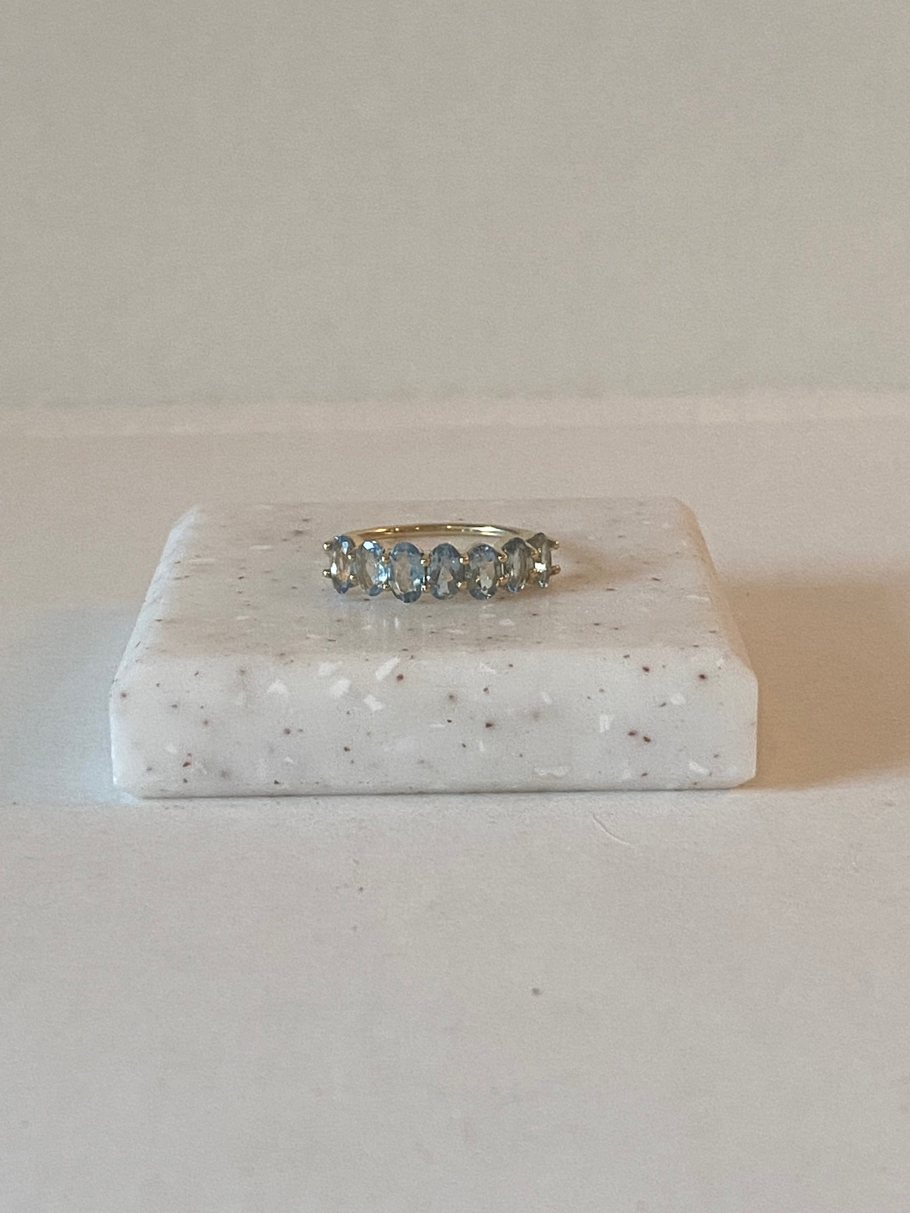 AQUAMARINE ETERNITY BAND