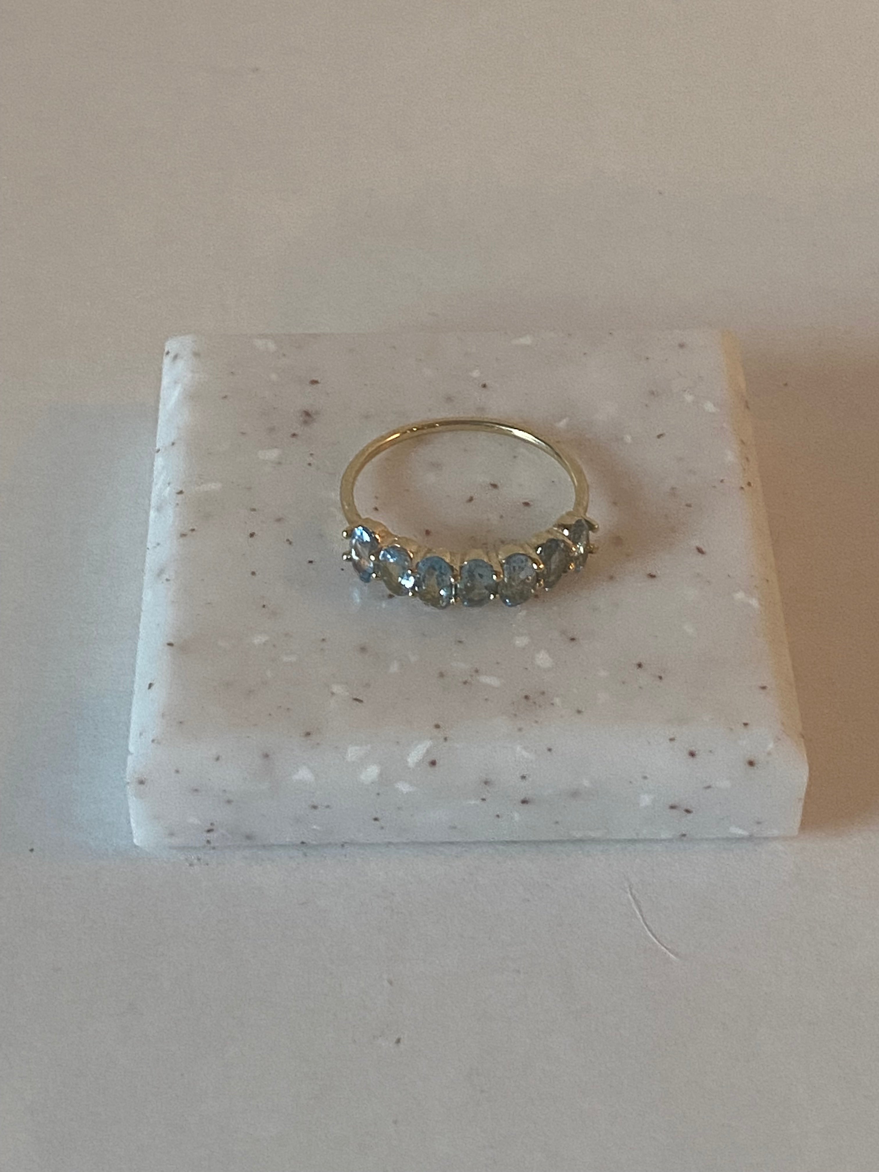 AQUAMARINE ETERNITY BAND