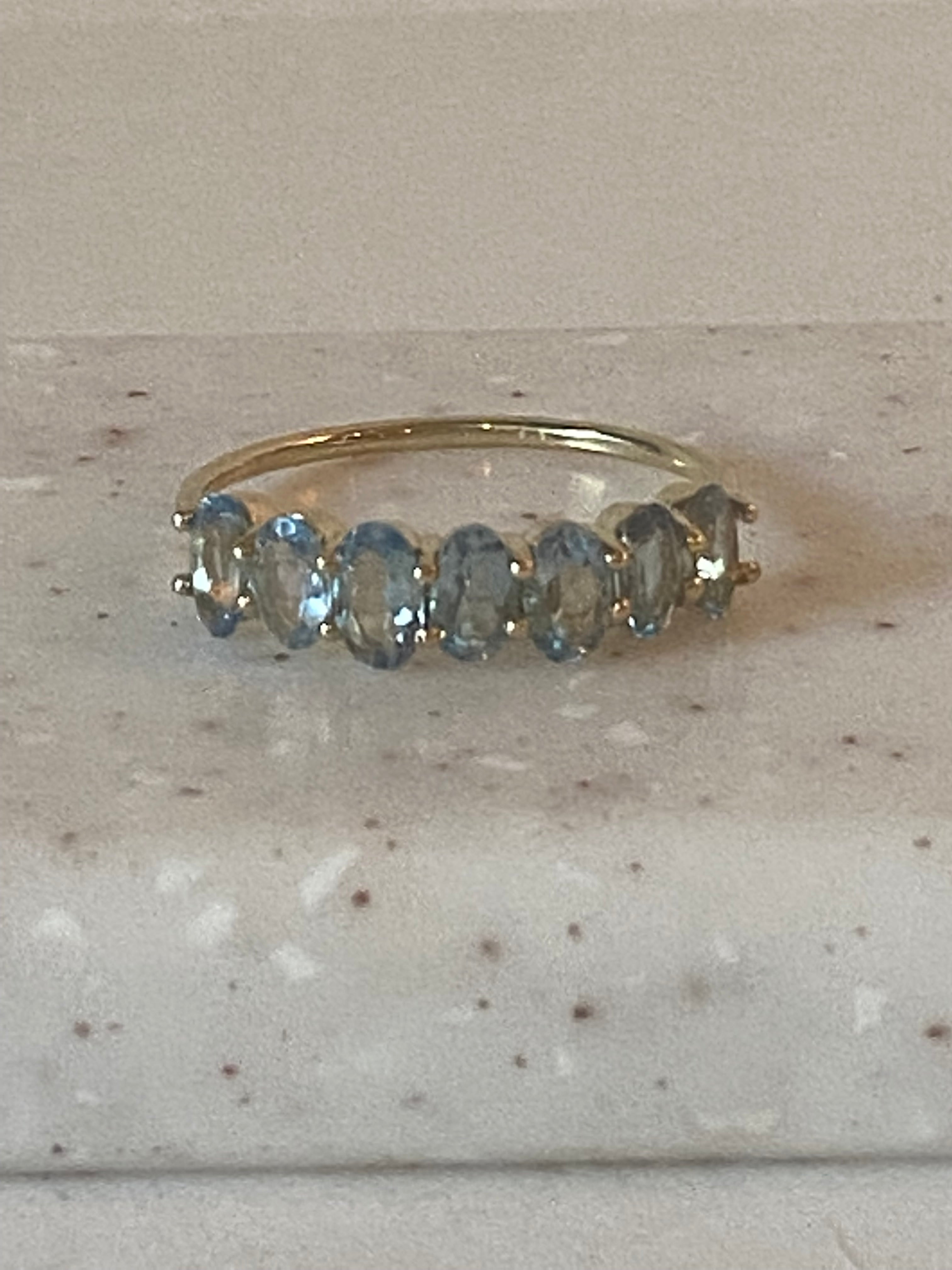 AQUAMARINE ETERNITY BAND