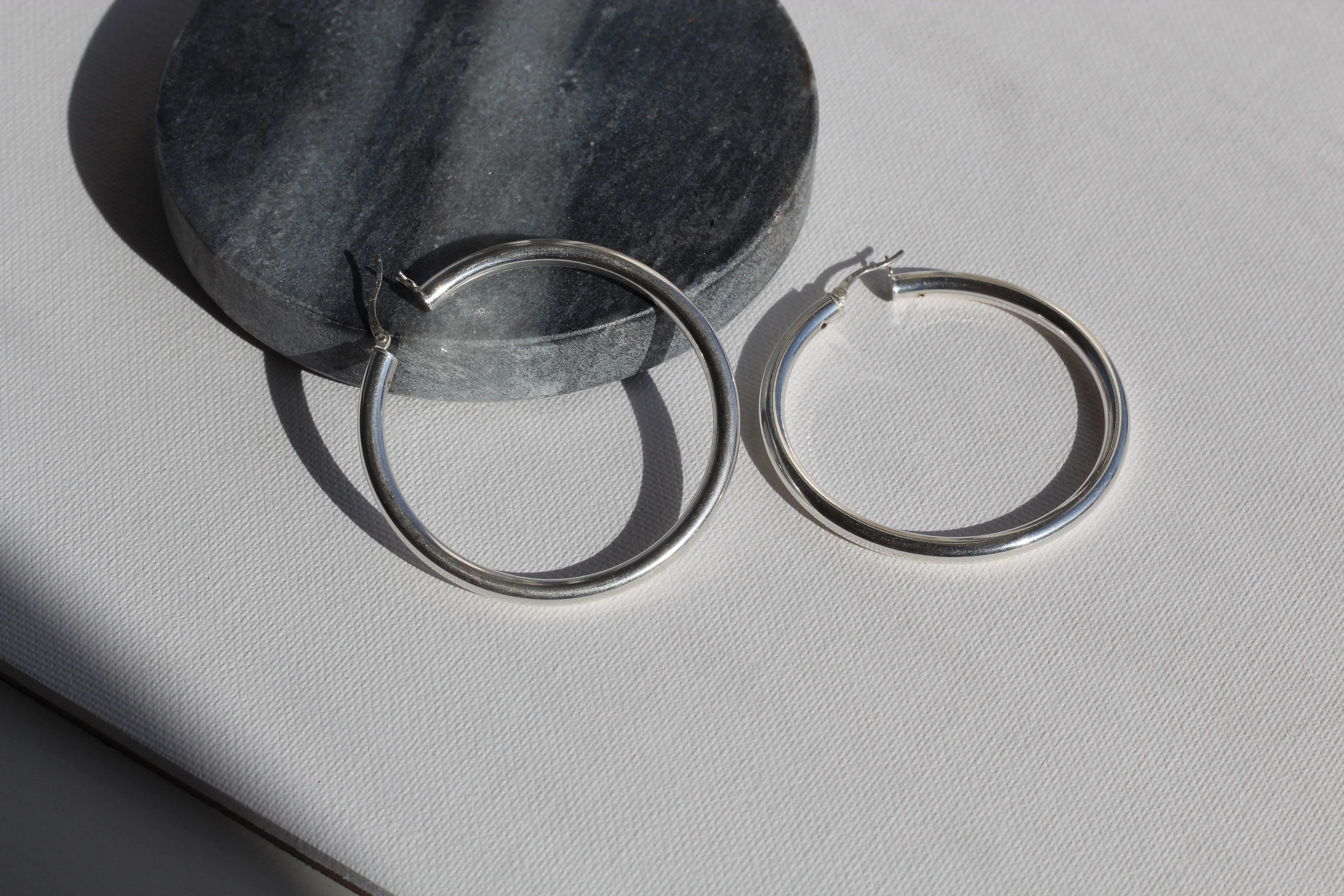 STERLING SILVER HOOP EARRINGS - bobbie carr