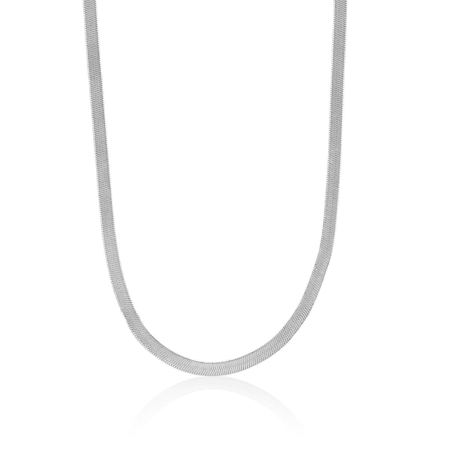 HERRINGBONE NECKLACE STERLING SILVER - bobbie carr