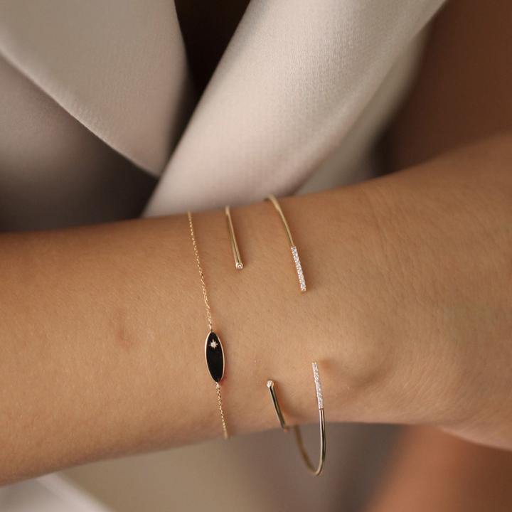 SPLIT BAR DIAMOND CUFF
