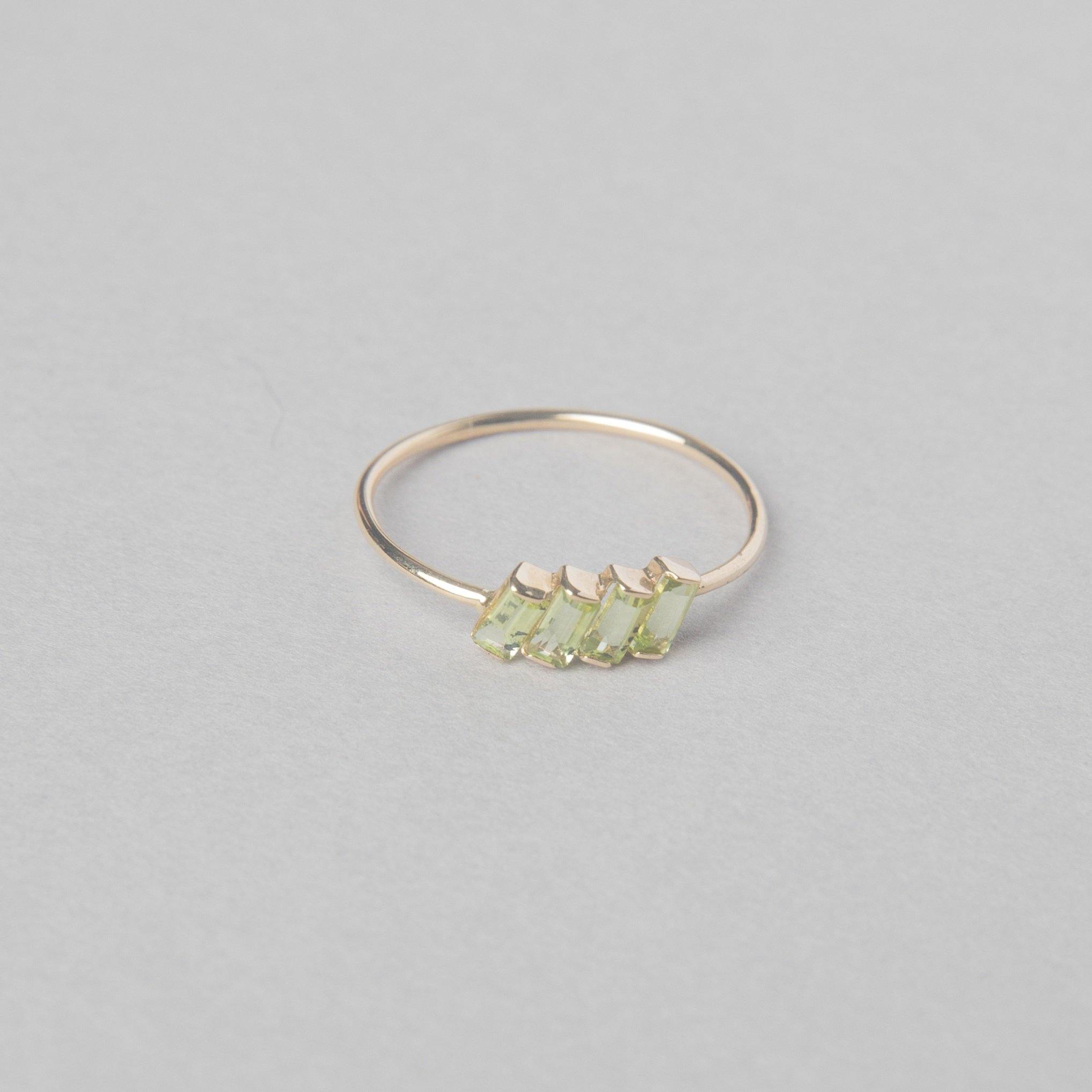 PERIDOT BAGUETTE RING - bobbie carr