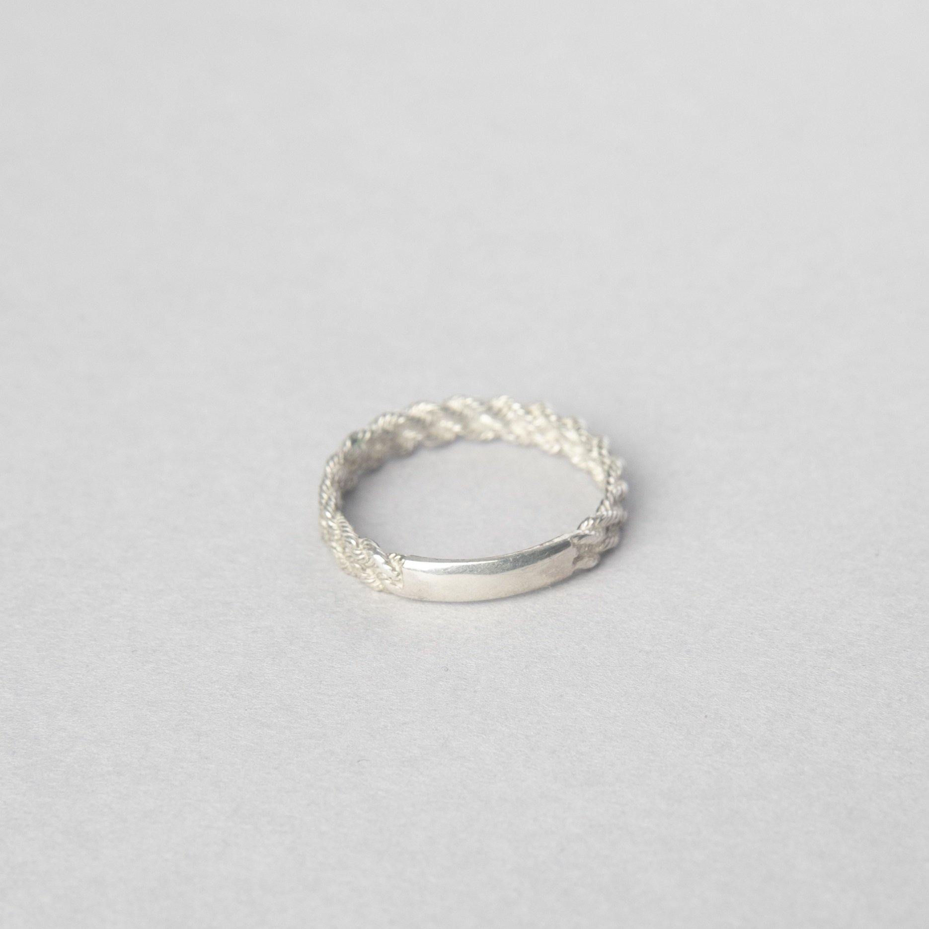 ROPE ID RING STERLING - bobbie carr