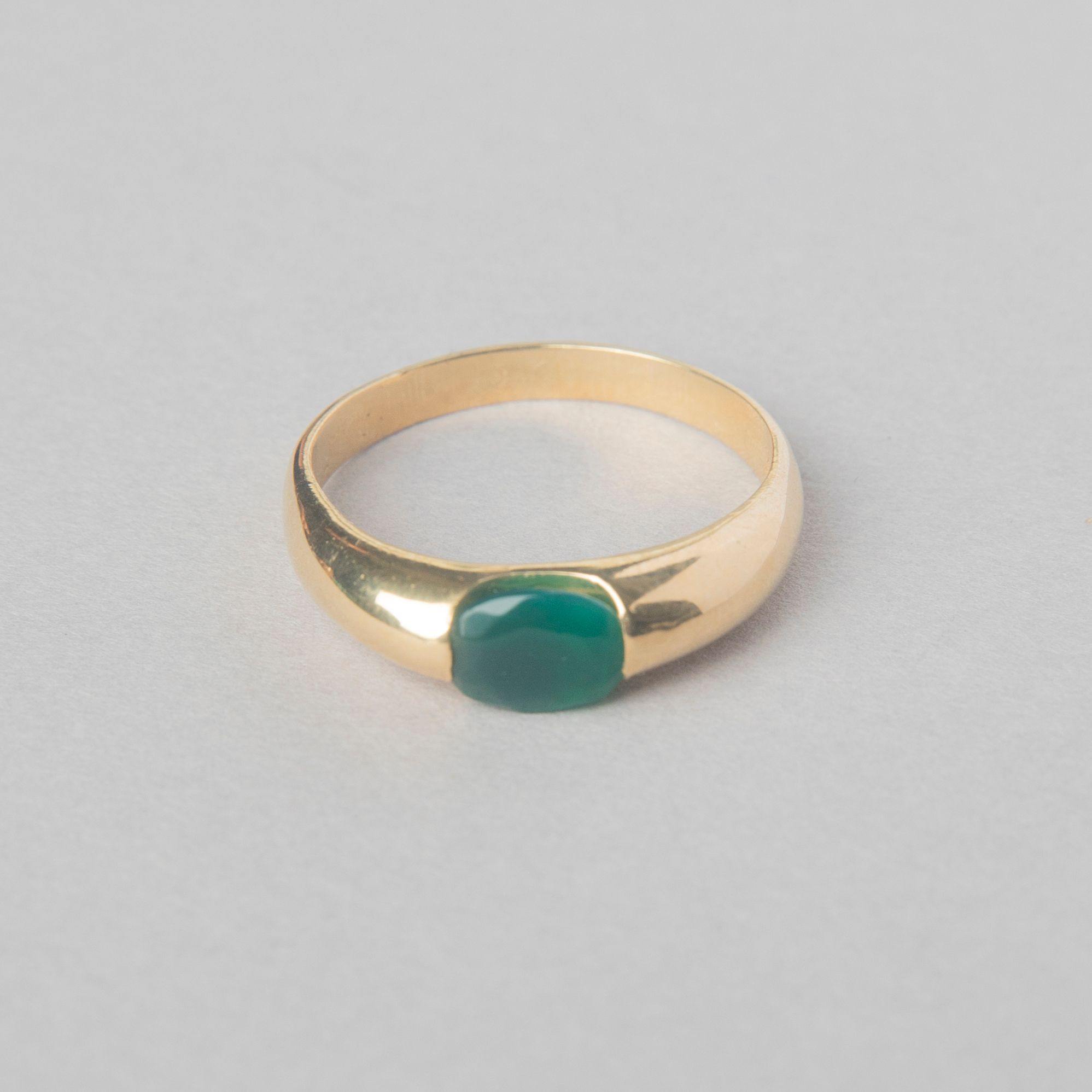 GREEN AGATE BRIGITTE RING - bobbie carr