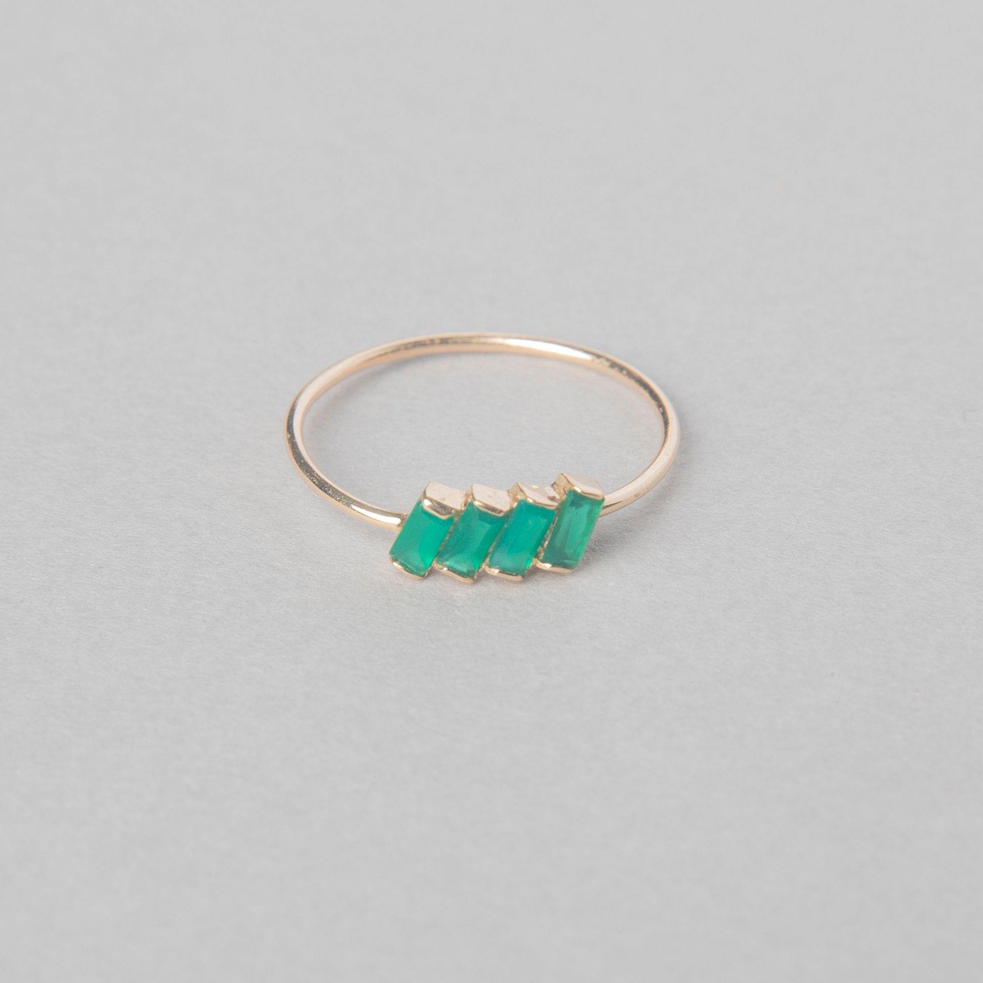 AGATE BAGUETTE RING - bobbie carr