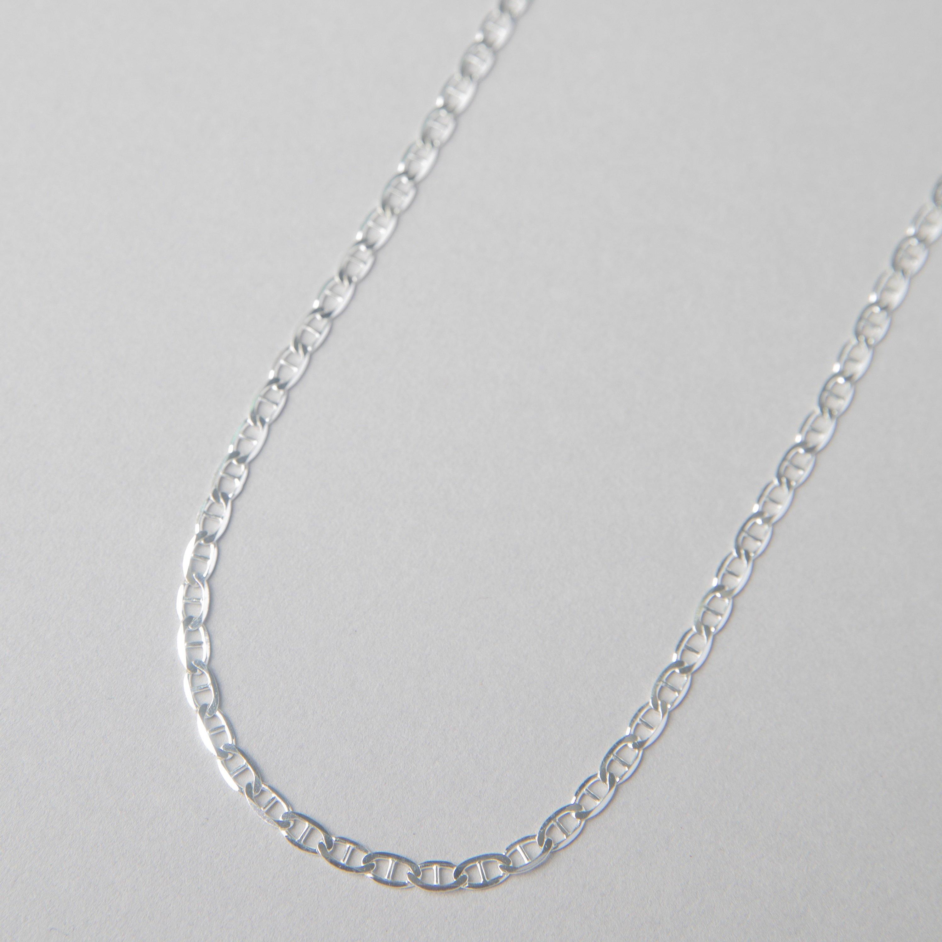 XL FLAT MARINER STERLING CHAIN - bobbie carr