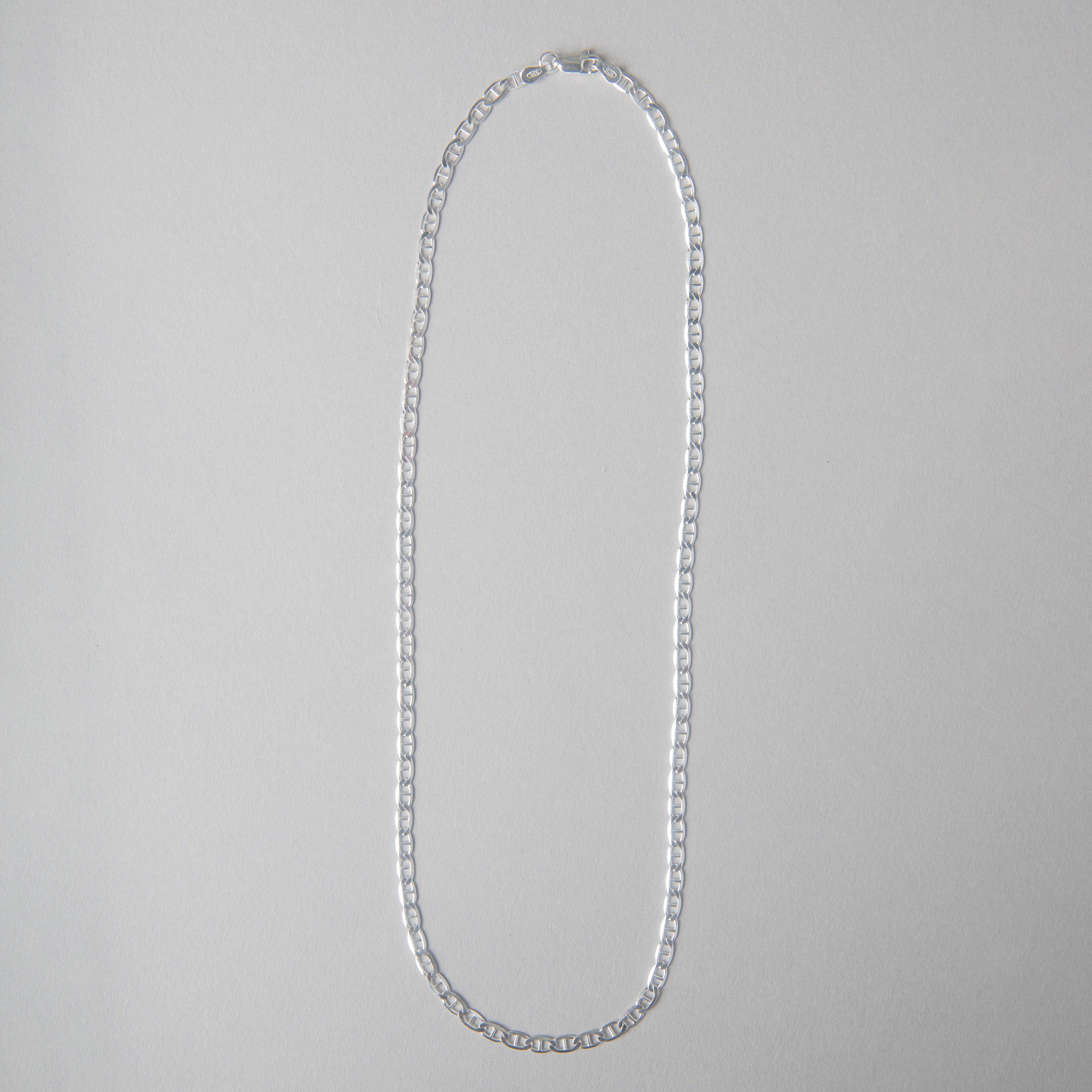 XL FLAT MARINER STERLING CHAIN - bobbie carr